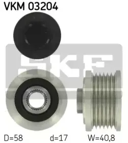 VKM 03204 SKF Механизм свободного хода генератора